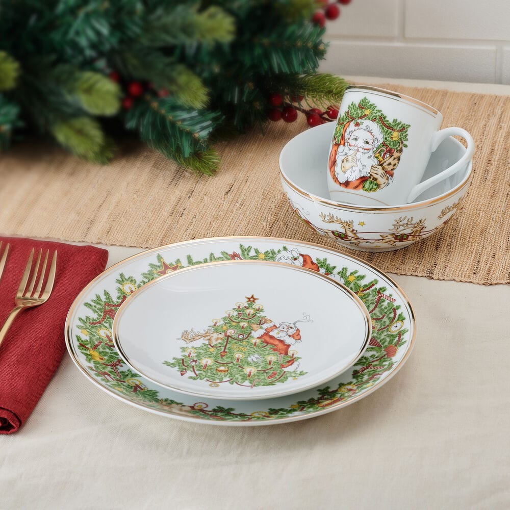 Sold Fitz and Floyd St. Nicholas Vintage Christmas Dinnerware Set