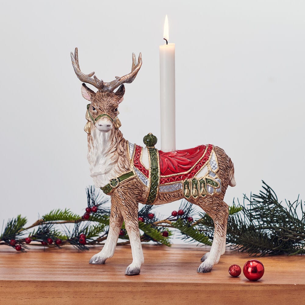 Christmas reindeer candle discount holder