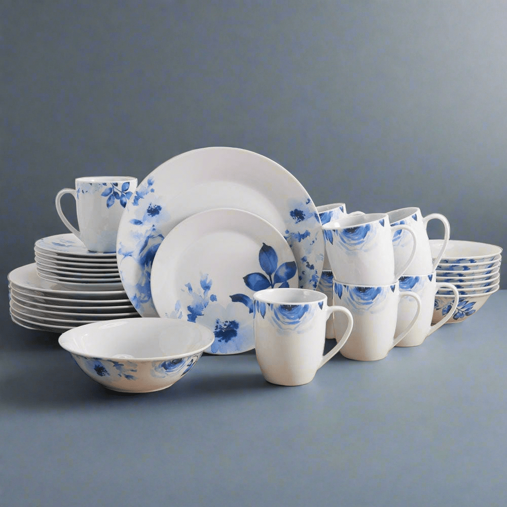 Fitz and Floyd Bloom 32 Piece Porcelain Dinnerware Set