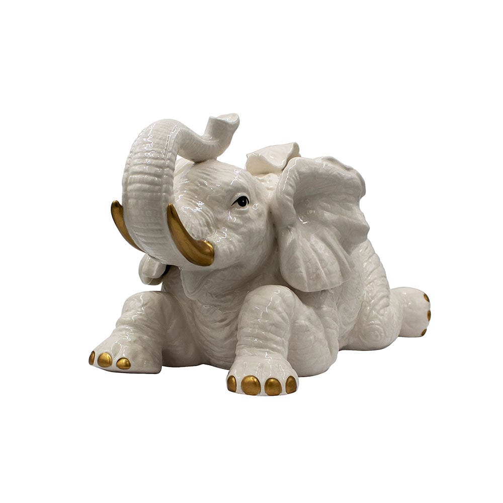 Fitz and Floyd Villa Palm Elephant Salt and Pepper Shaker Set