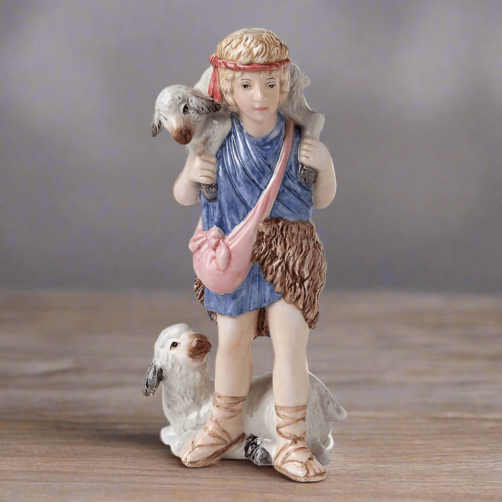 Nativity Shepherd Boy Figurine, 7.5 IN