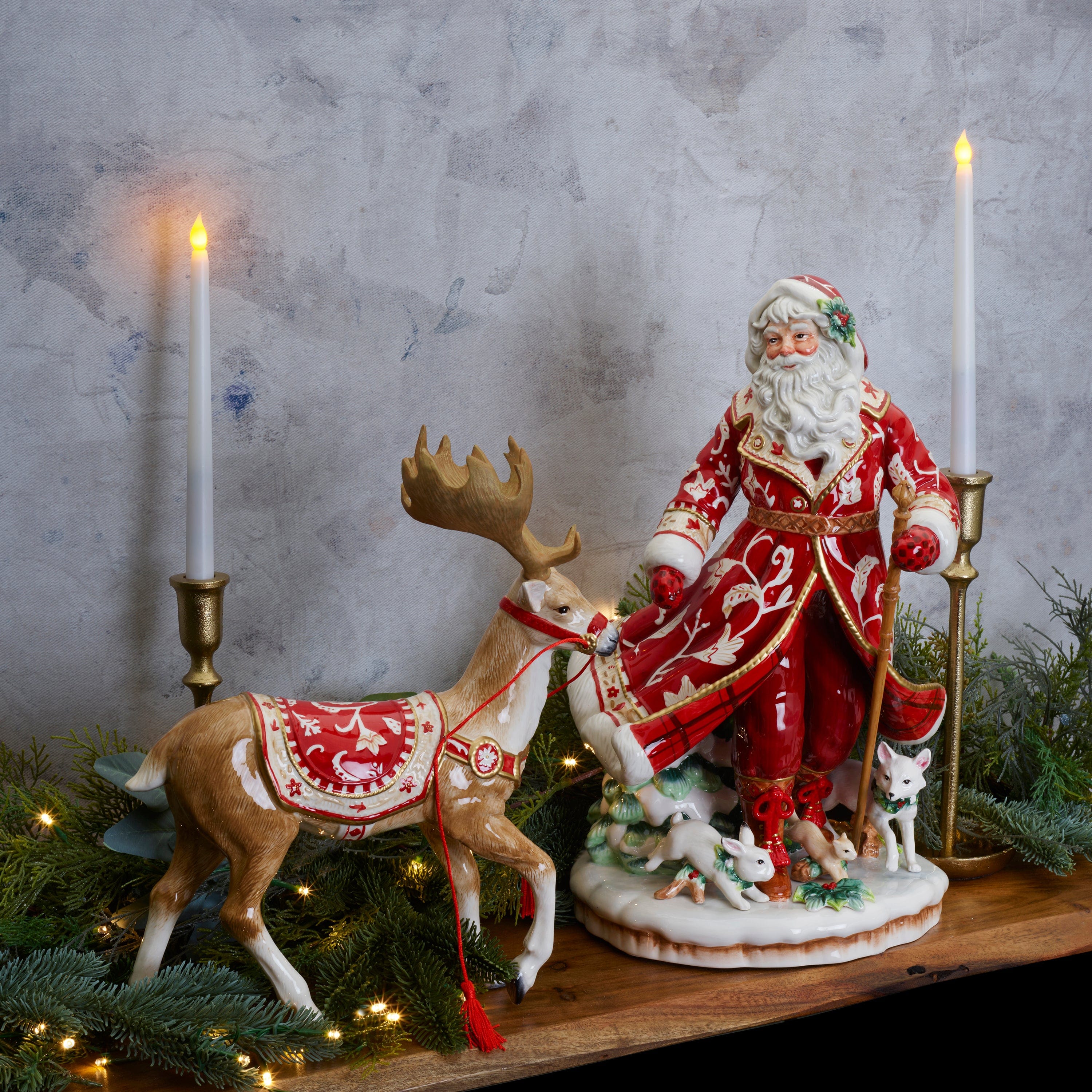 Town and Country Santa Figurine, 18.75 IN