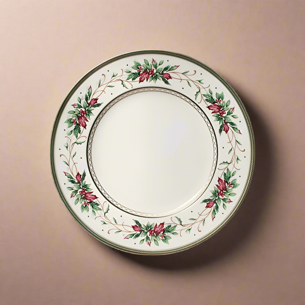 Winter Holiday Dinner Plate