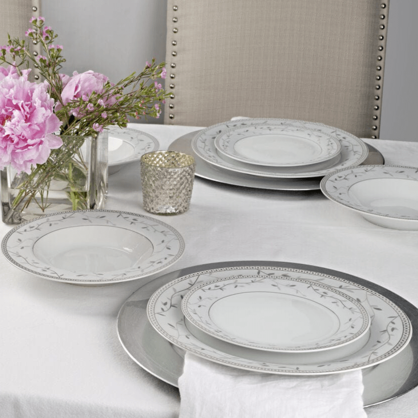 Platinum Vine 32 Piece Dinnerware Set, Service for 8