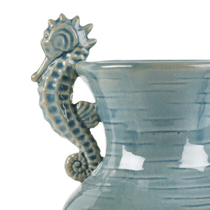 Coastal Home Seahorse Vase 11.5 IN