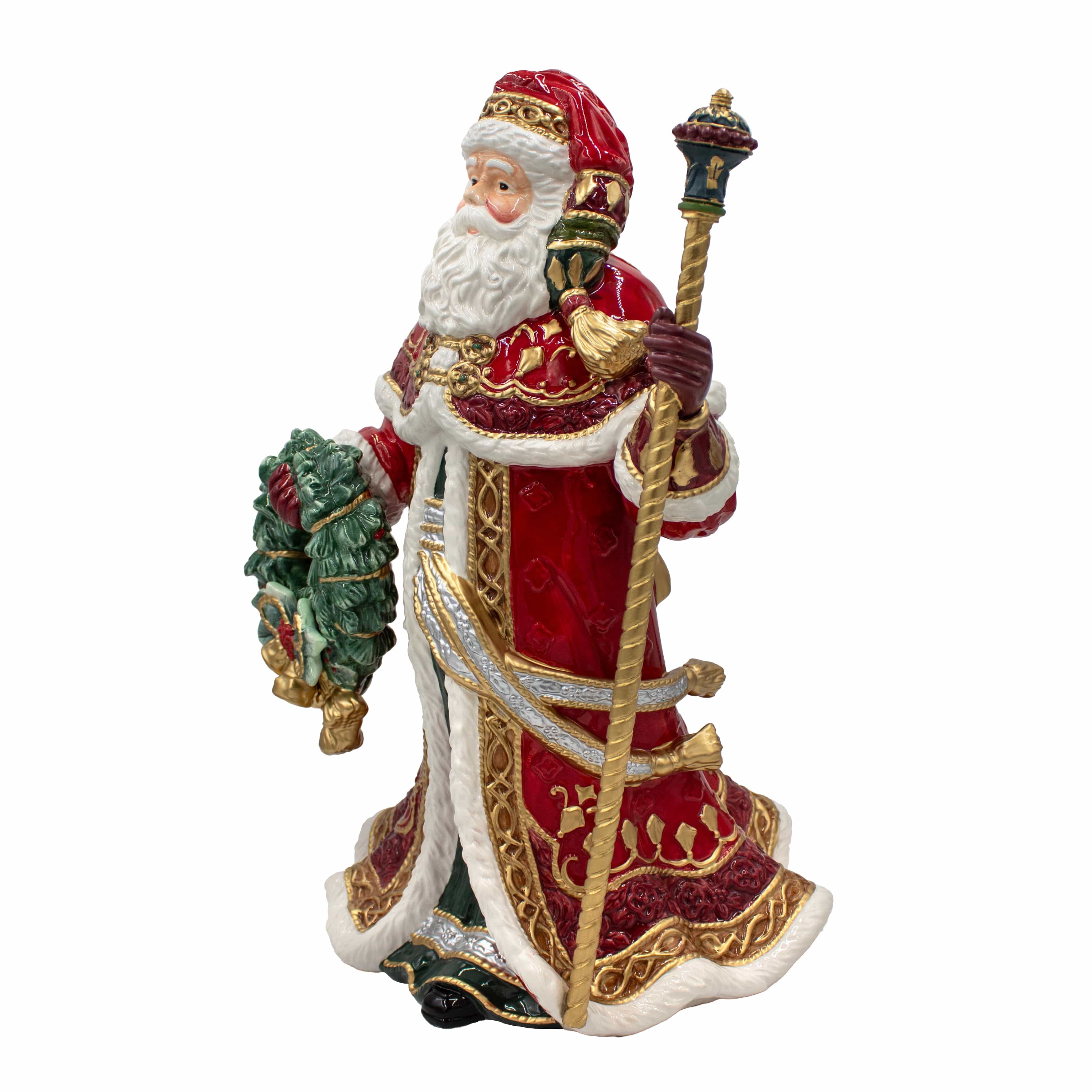 Fitz and Floyd large santa figurine statue top