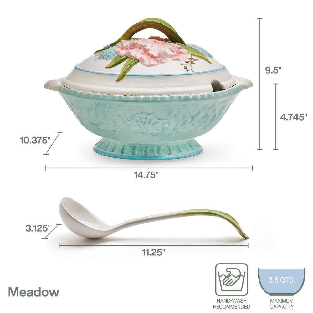 Meadow Tureen with Ladle, 3.5 QT