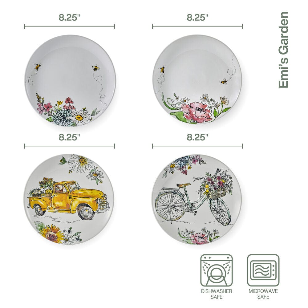 Emi's Garden Set of 4 Salad Plates