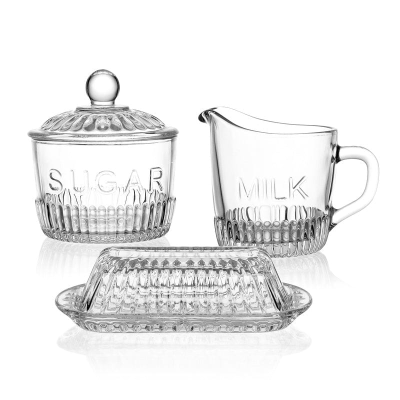 Everyday White® Bistro Covered Butter, Sugar and Creamer Hostess Set