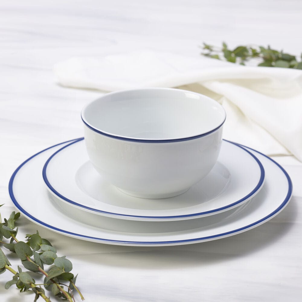 Everyday White® Bistro Blue 12 Piece Dinnerware Set, Service for 4