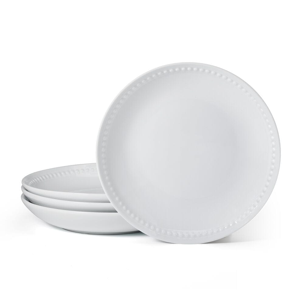 Everyday White® Beaded Set of 4 Salad Plates