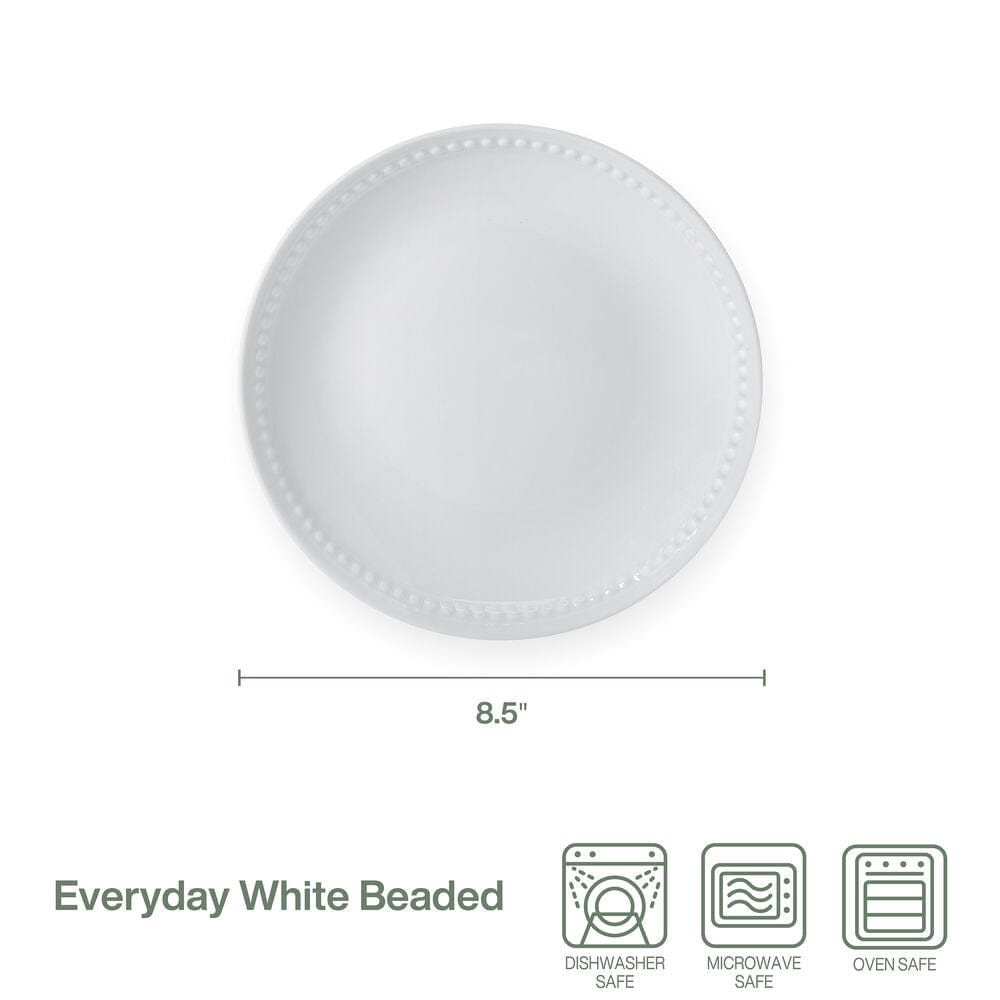 Everyday White® Beaded Coupe Set of 4 Salad Plates