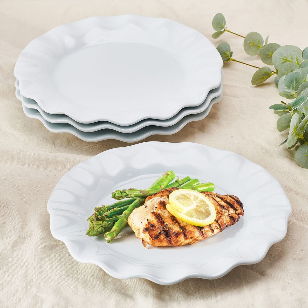 Everyday White® Scalloped 12 Piece Dinnerware Set, Service for 4