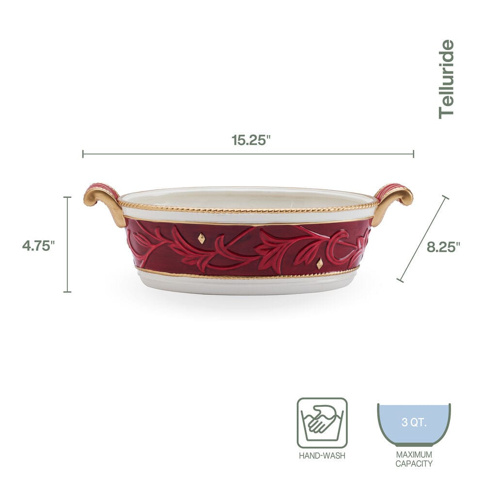 Telluride Oval Serving Bowl with Handles