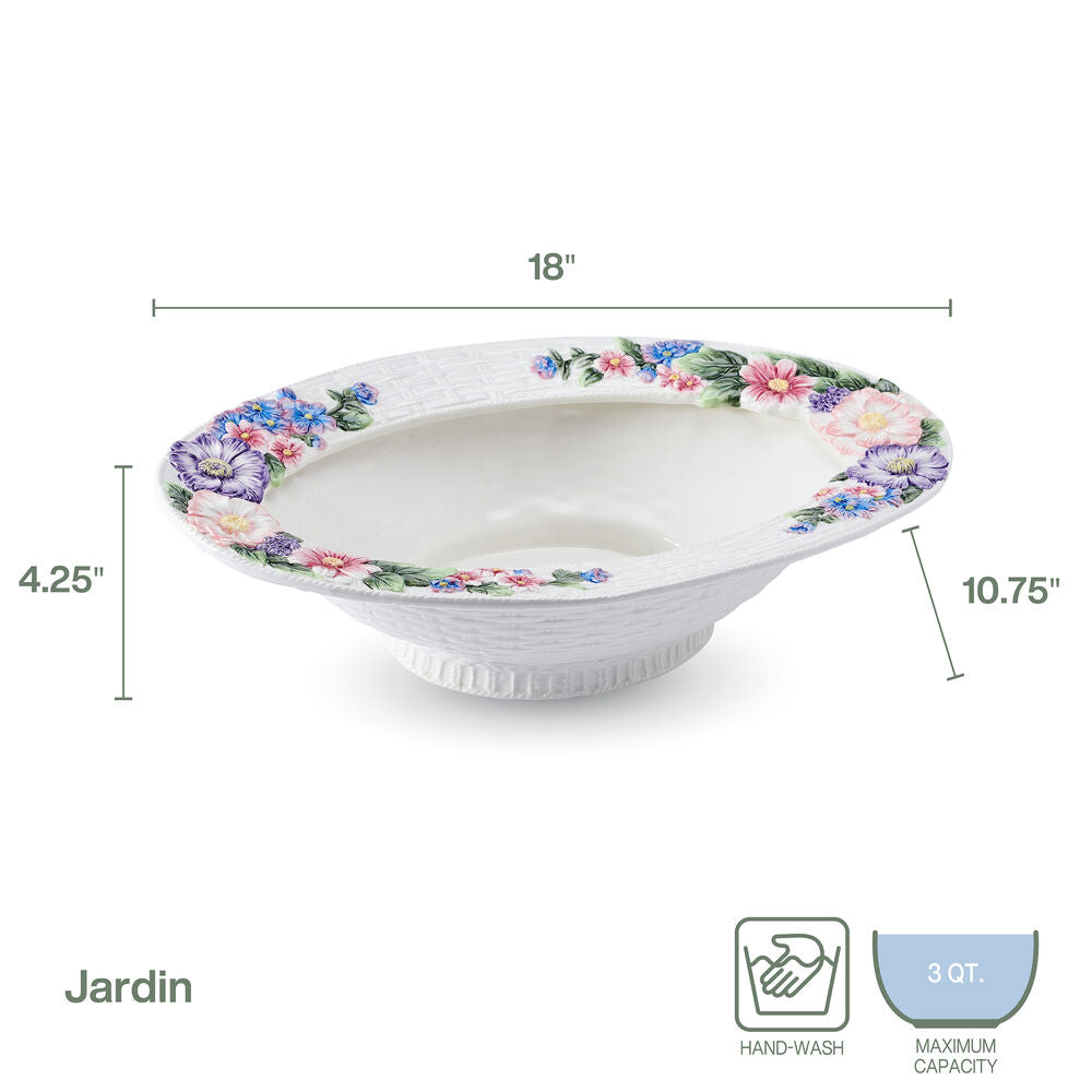 Jardin Centerpiece Serving Bowl, 18 IN