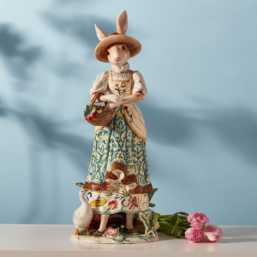 Dapper Rabbits Female Figurine, 20 IN