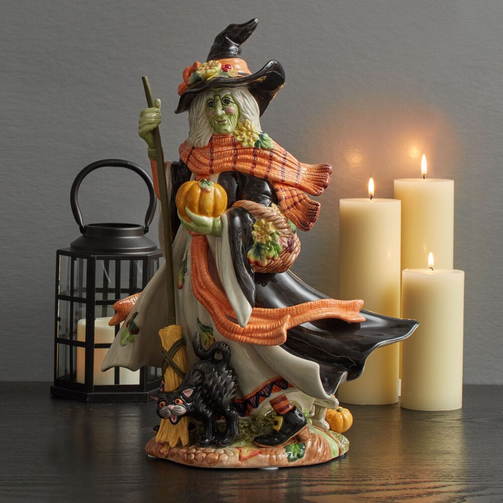 Halloween Harvest Witch Figurine, 16.75 IN