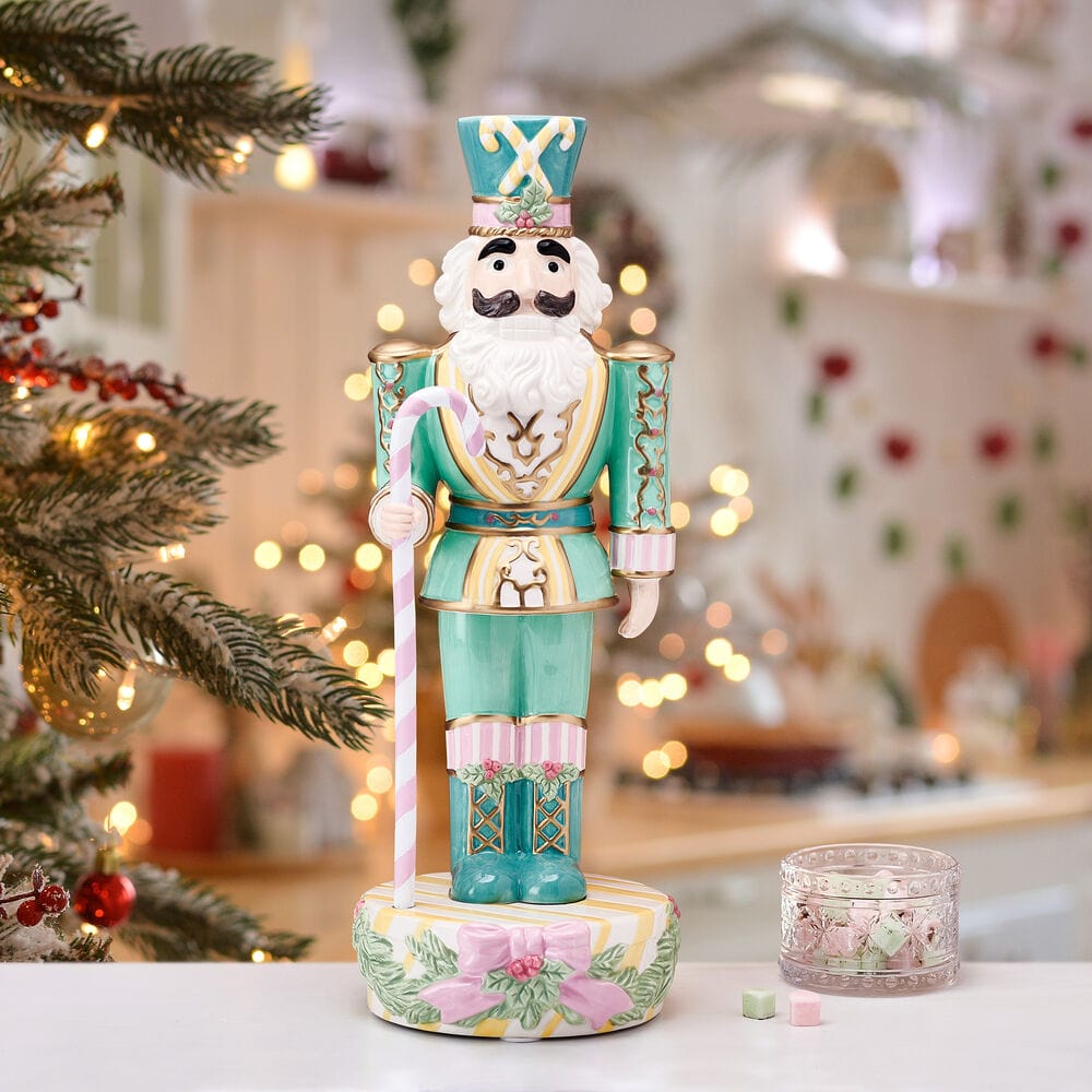 Cotton Candy Soldier Holiday Nutcracker Figurine, 17IN