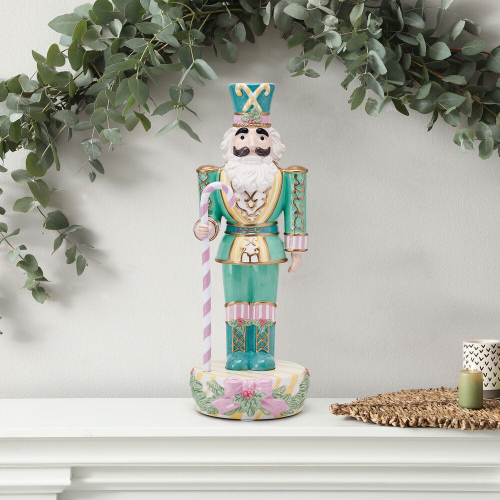 Cotton Candy Soldier Holiday Nutcracker Figurine, 17IN