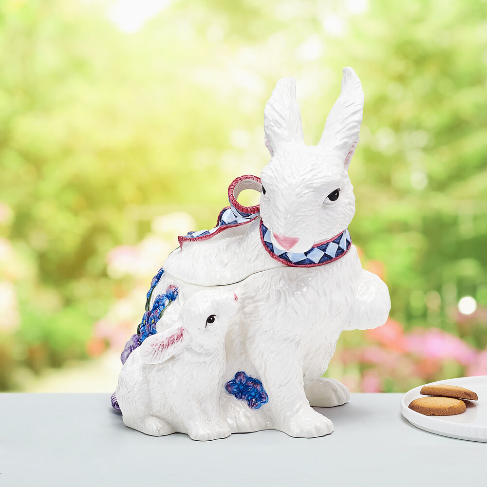 Jardin Rabbit Cookie Jar Figurine