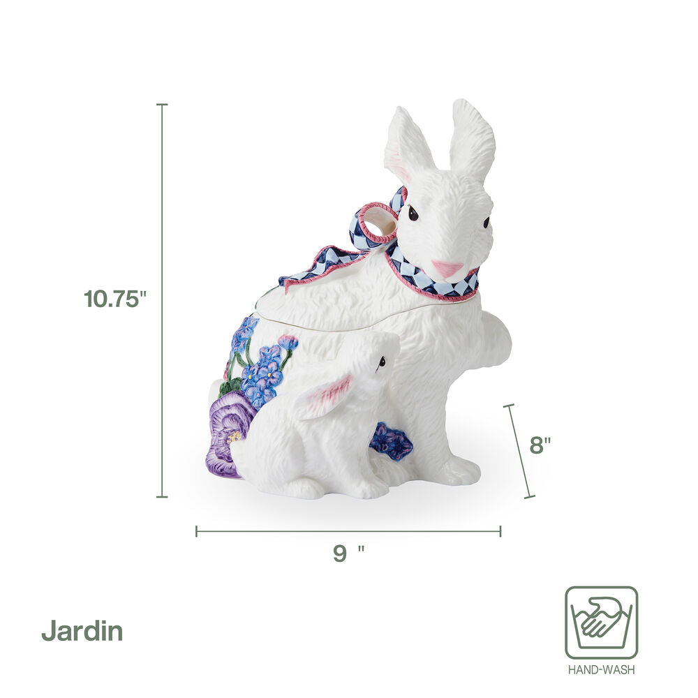 Jardin Rabbit Cookie Jar Figurine