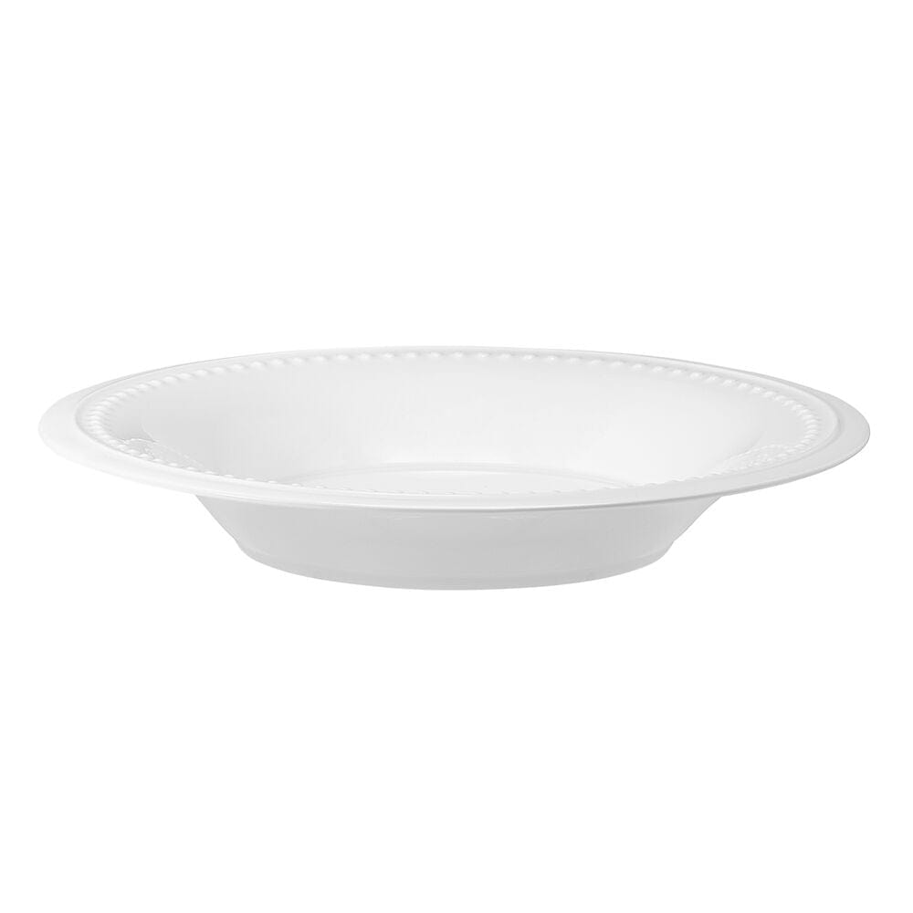 Nevaeh White Classic Bead 24 Piece Dinnerware Set, Service for 8