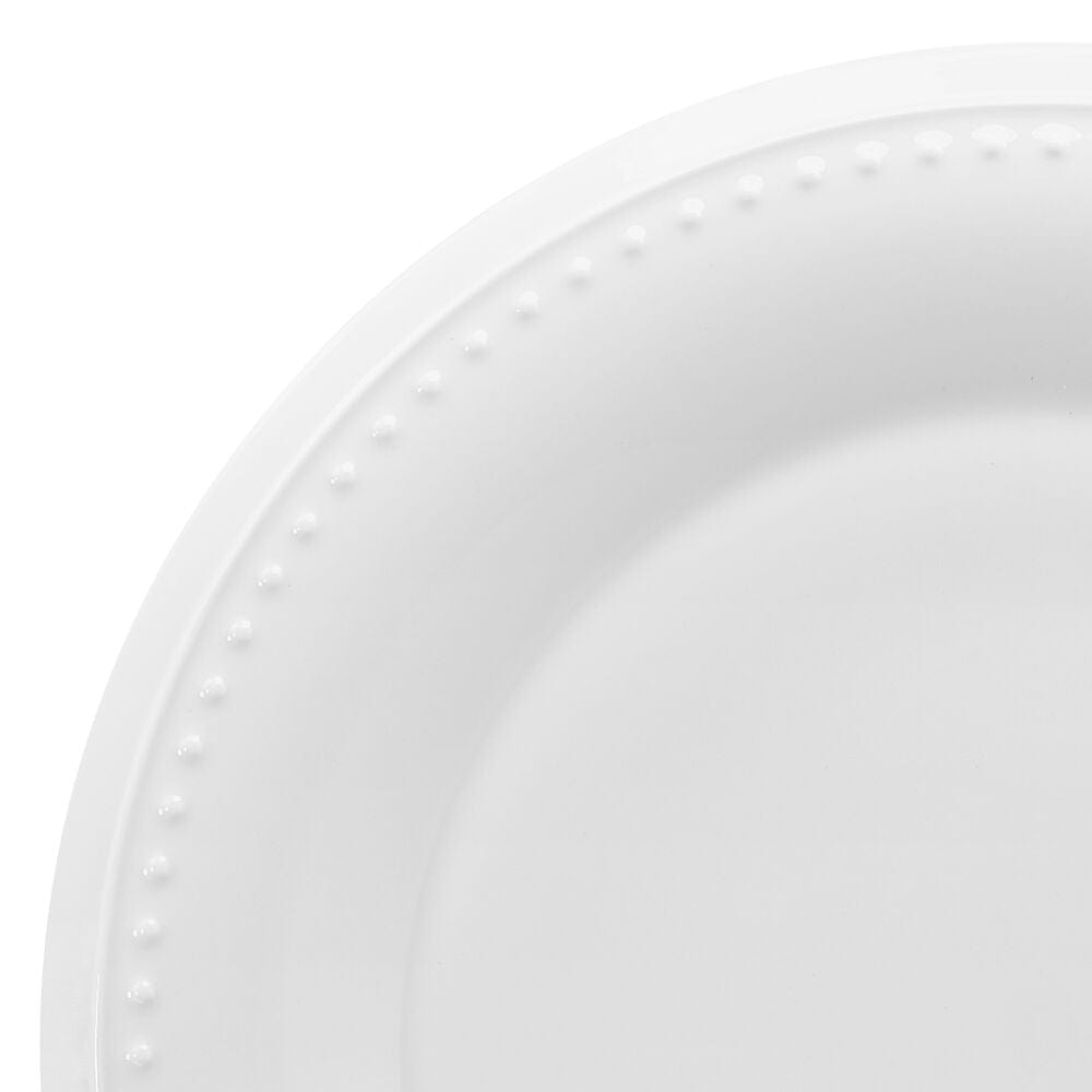 Nevaeh White Classic Bead 24 Piece Dinnerware Set, Service for 8