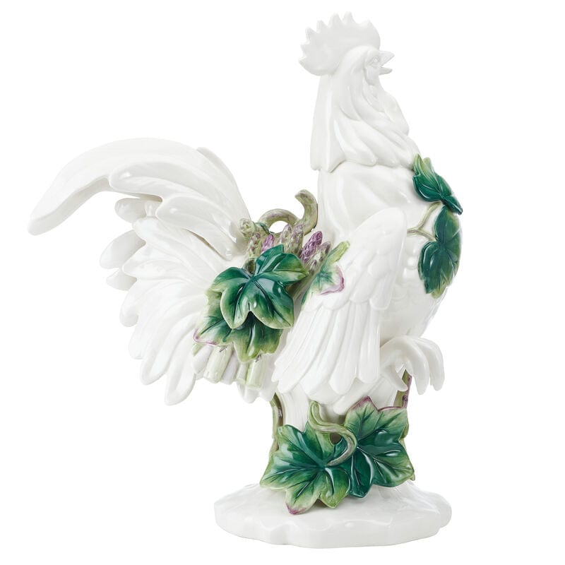 Sicily Green Rooster Figurine, 19 IN