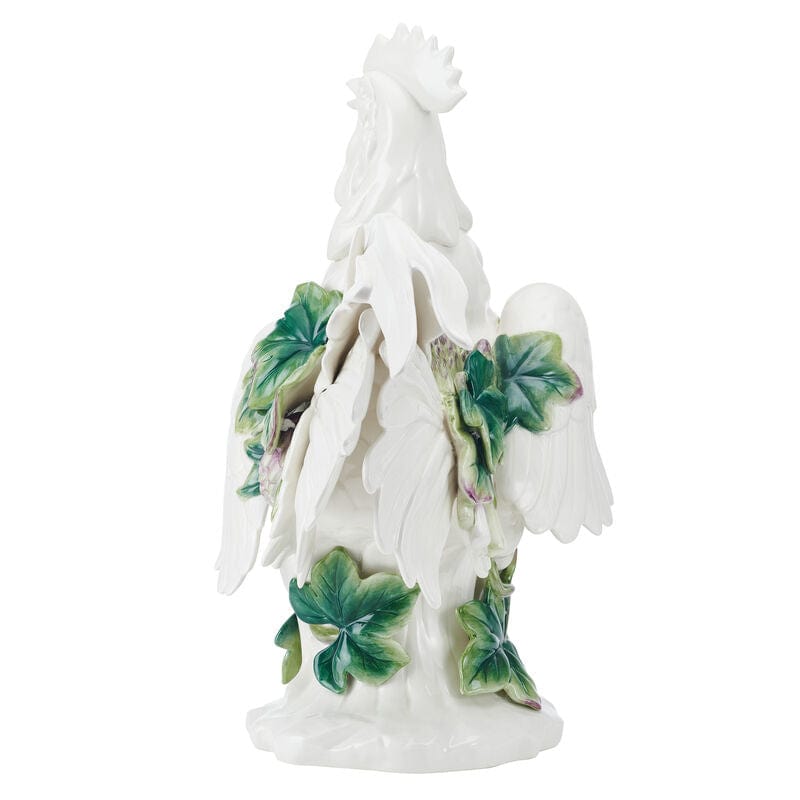 Sicily Green Rooster Figurine, 19 IN