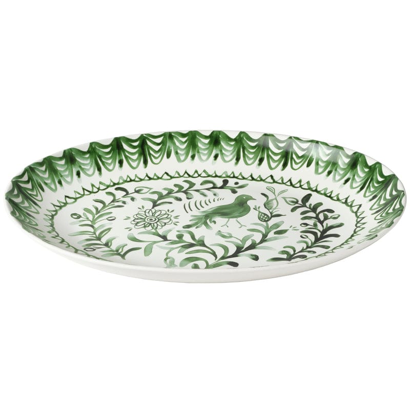 Sicily Green Serving Bowl and Platter Set