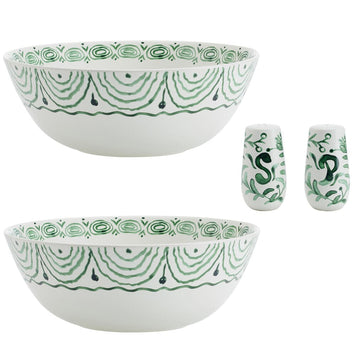 Sicily Ceramic Serving Bowl, Green