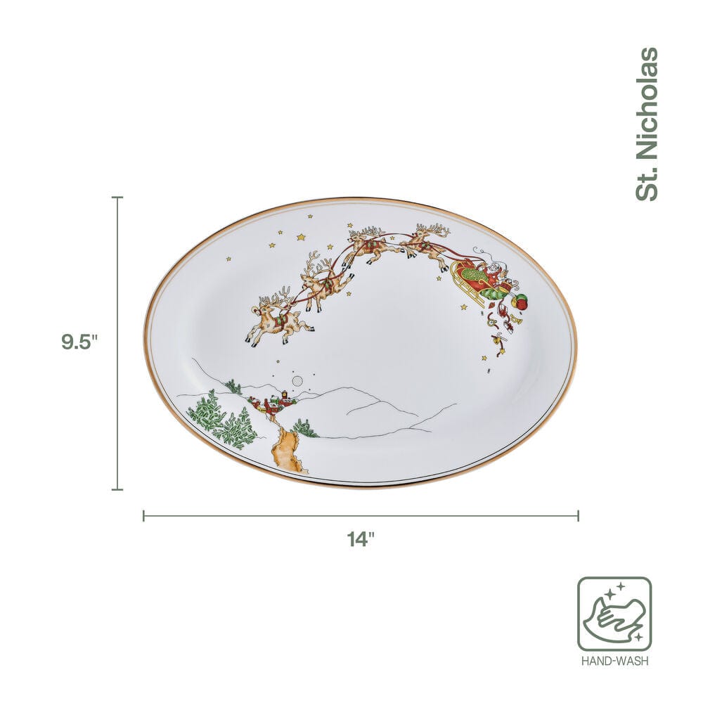 St. Nicholas Gold Platter, 14 IN