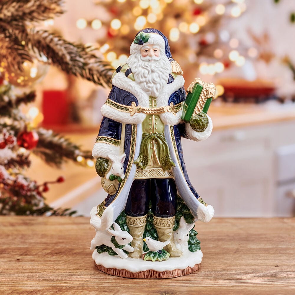 Telluride Studio Blue Santa Figurine, 13 IN