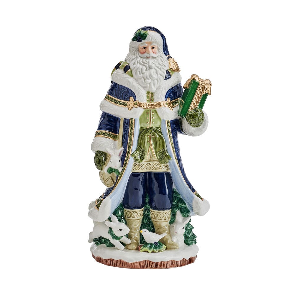 Telluride Studio Blue Santa Figurine, 13 IN