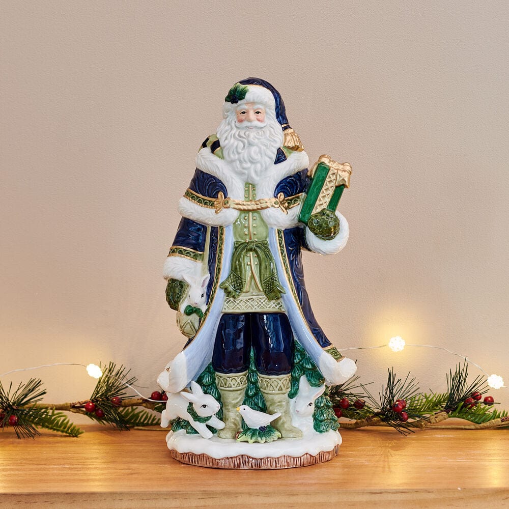 Telluride Studio Blue Santa Figurine, 13 IN