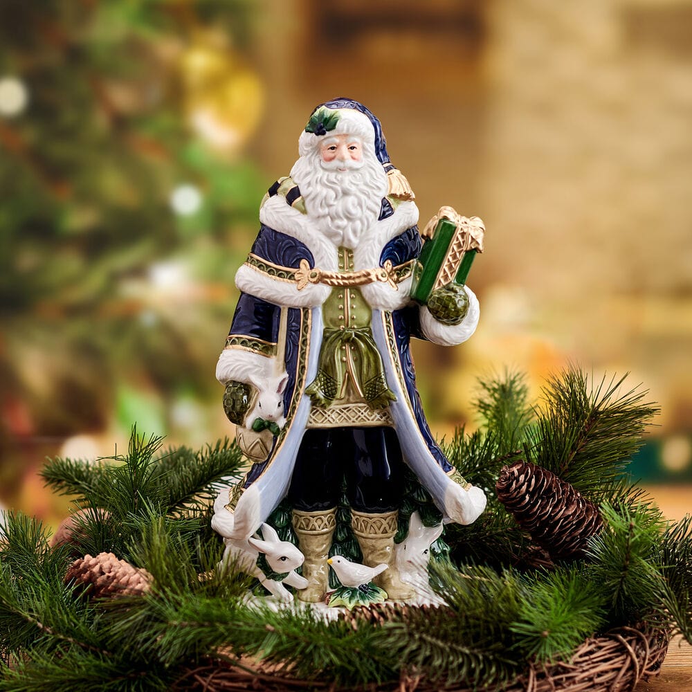 Telluride Studio Blue Santa Figurine, 13 IN