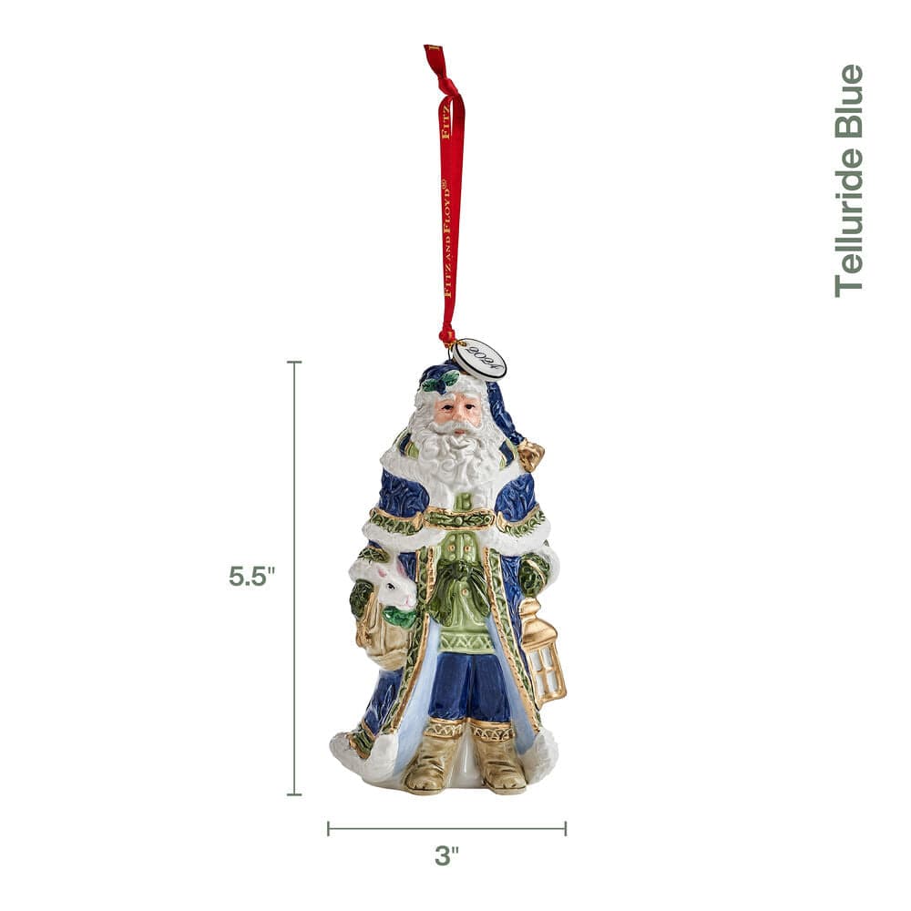 Telluride Blue 2024 Santa Bell Ornament