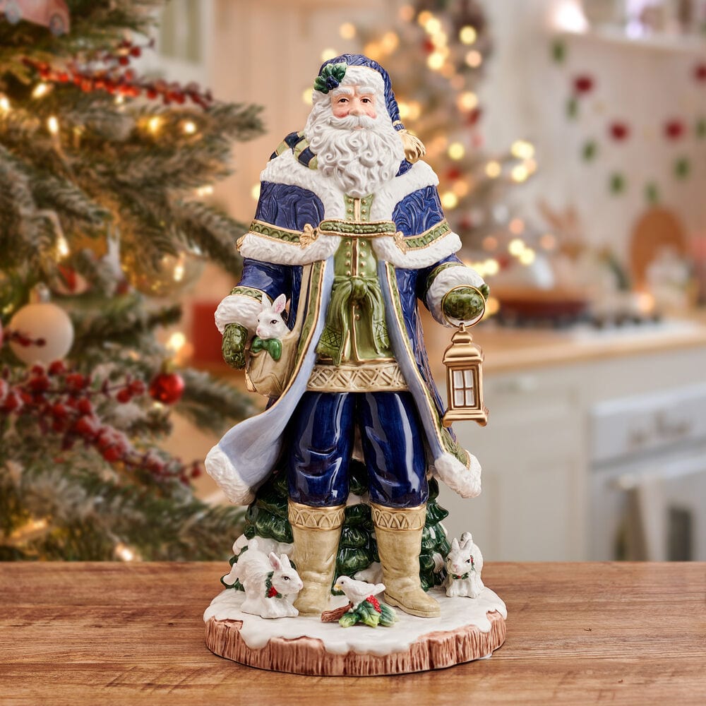 Telluride Blue Grand Santa Figurine, 19 IN