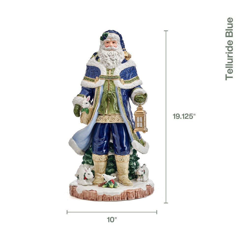 Telluride Blue Grand Santa Figurine, 19 IN