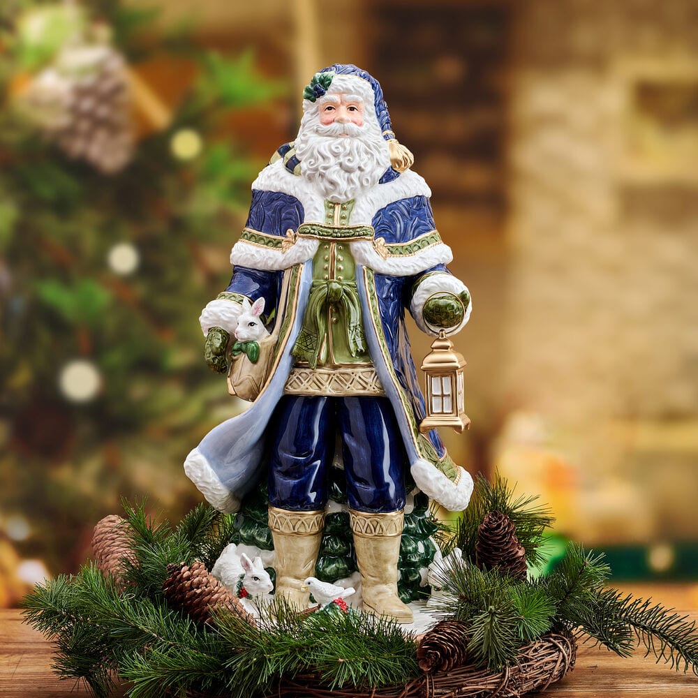 Telluride Blue Grand Santa Figurine, 19 IN