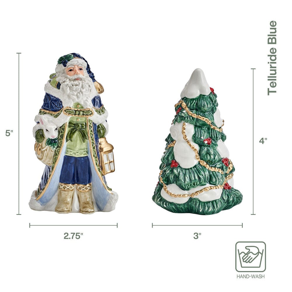 Telluride Blue Santa Salt and Pepper Set