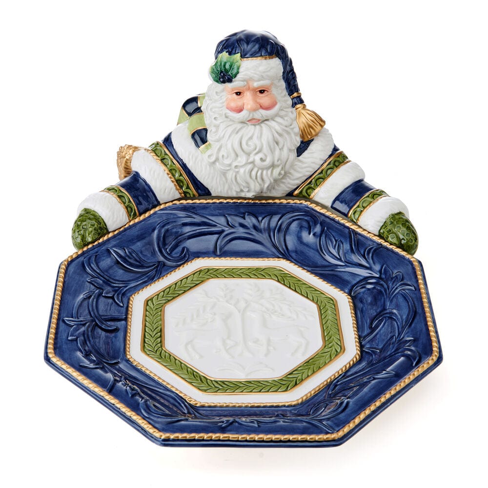 Telluride Blue Santa Serving Bowl