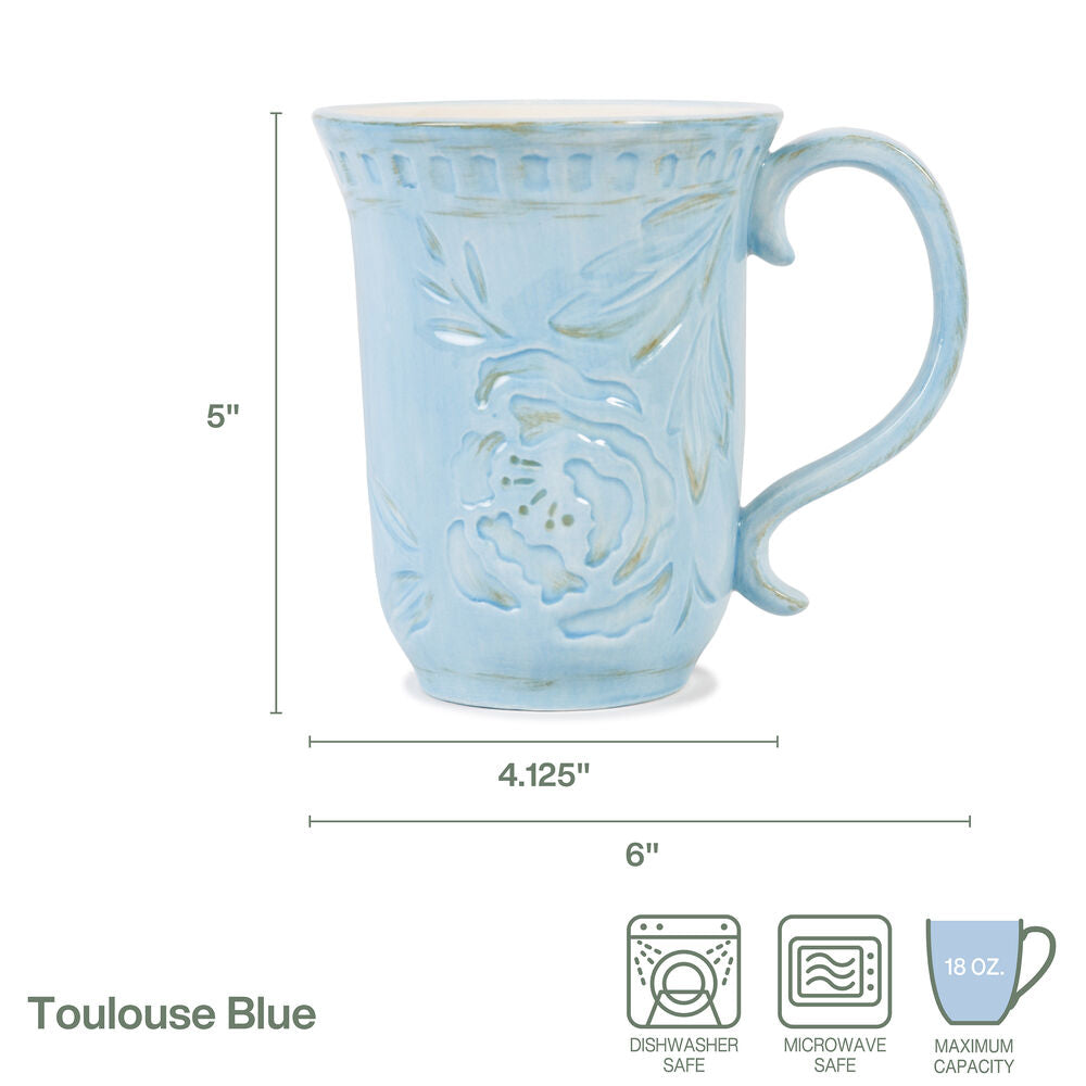 Toulouse Blue Set of 4 Mugs