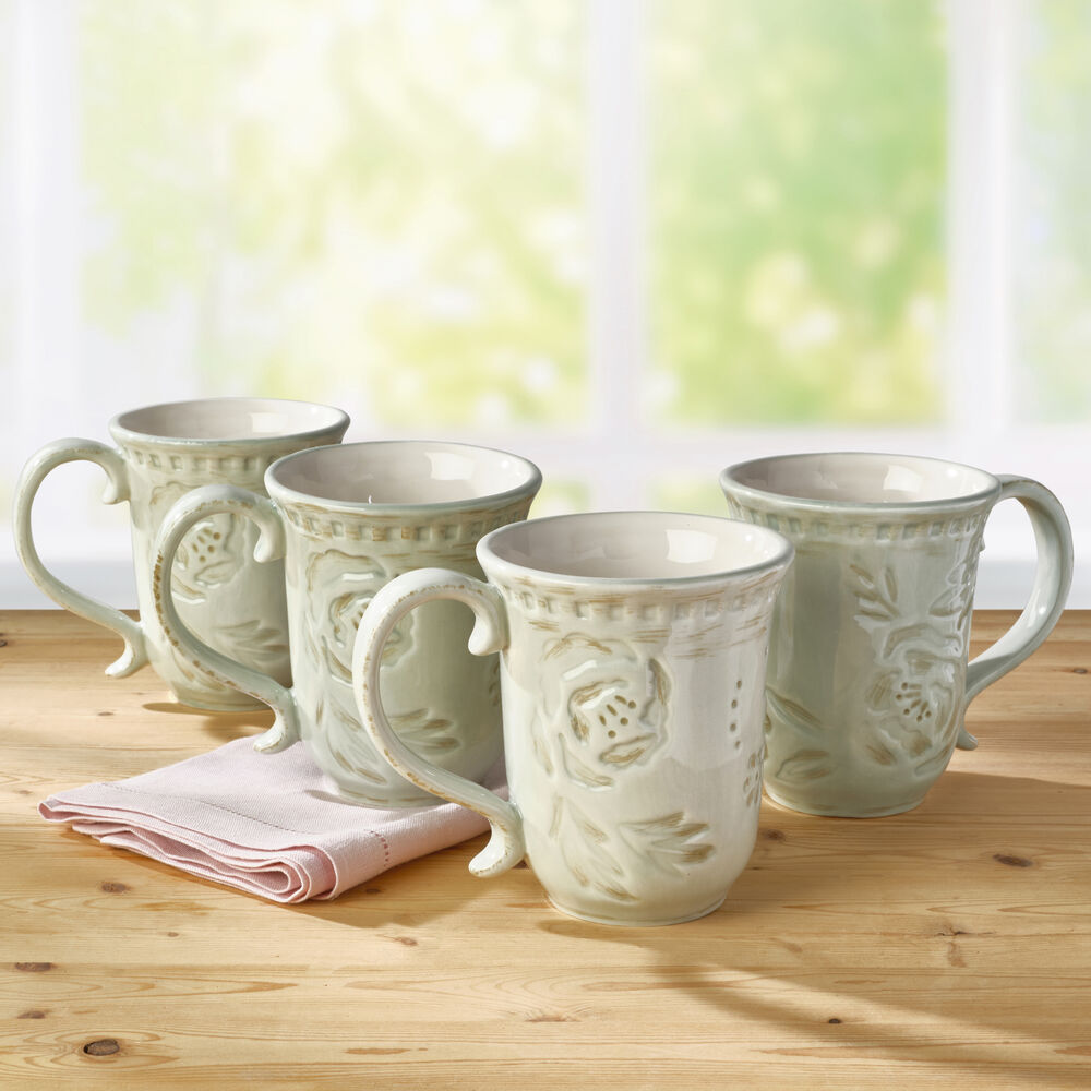 Toulouse Green Set of 4 Mugs