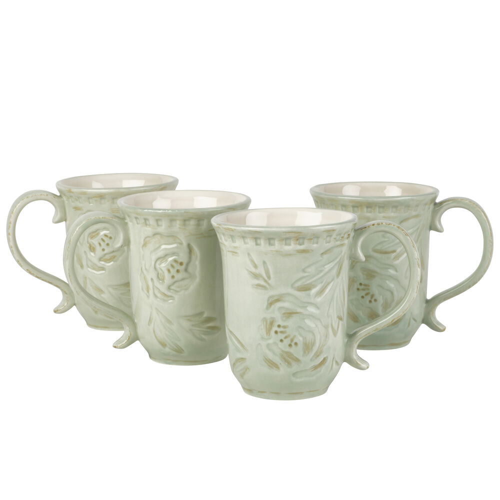 Toulouse Green Set of 4 Mugs