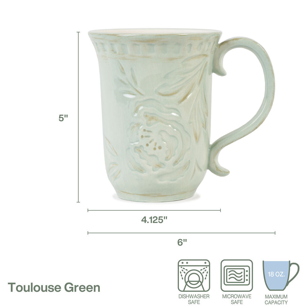 Toulouse Green Set of 4 Mugs