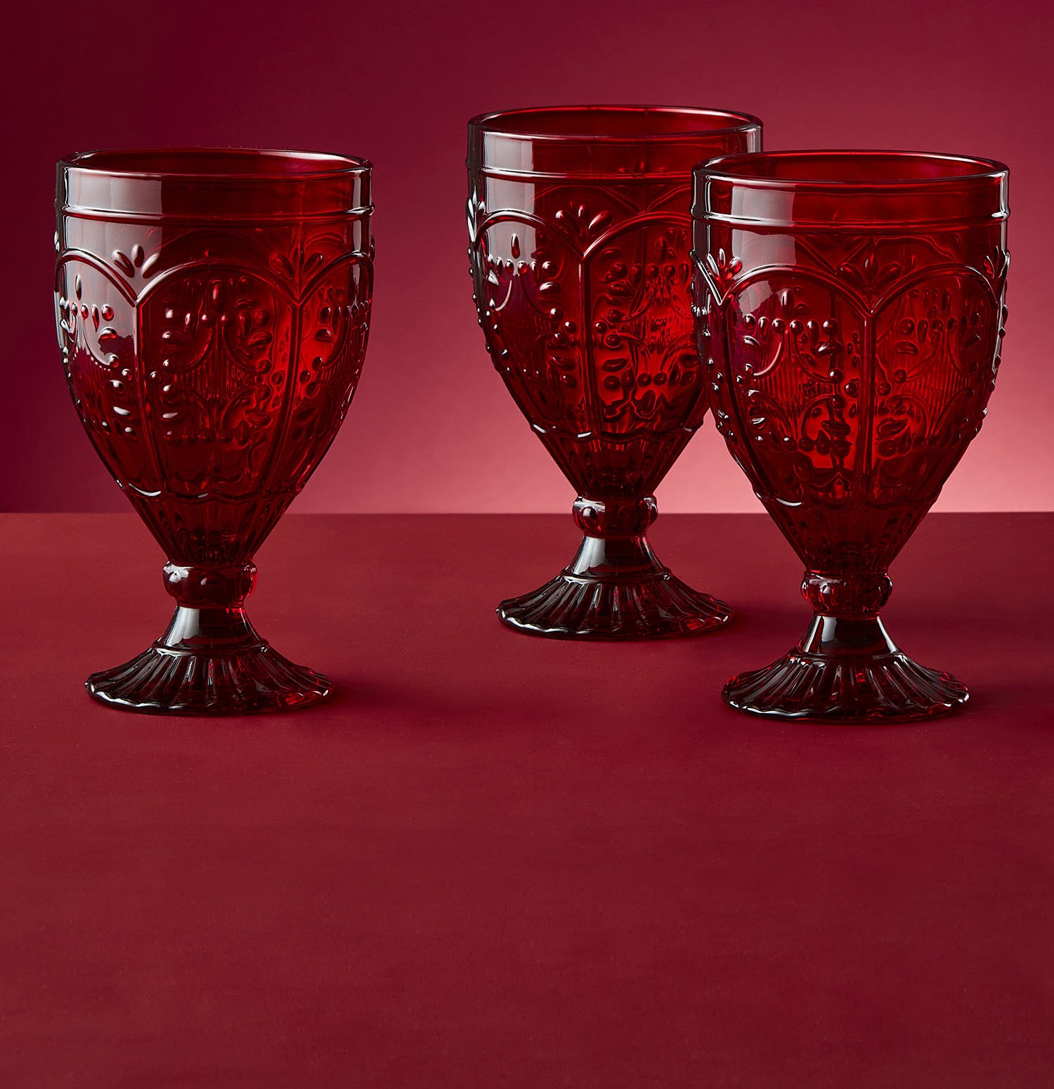 Trestle Red Glassware