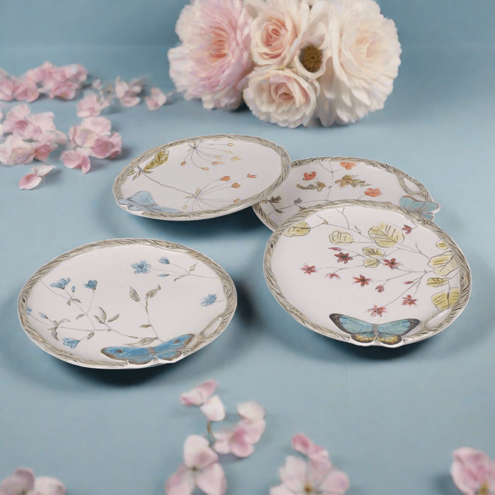 Butterfly Fields Set of 4 Salad Plates