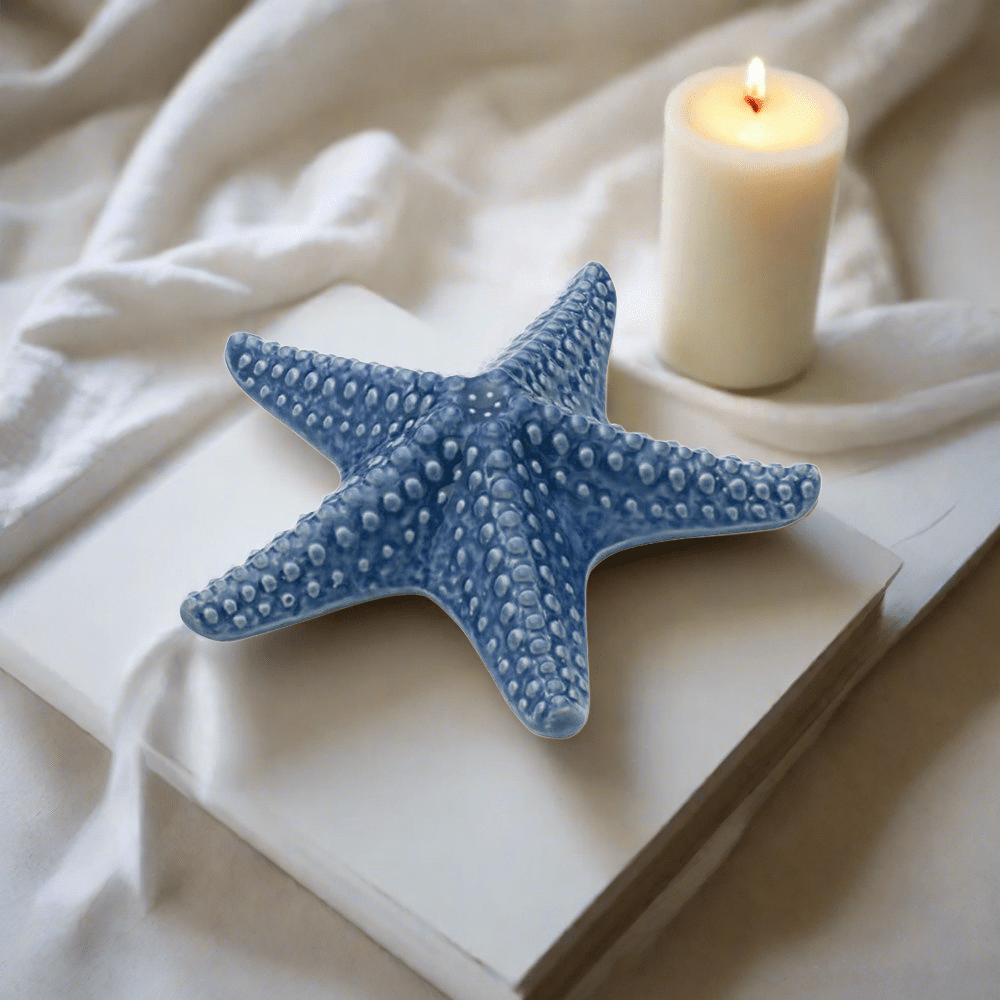 Coastal Home Blue Starfish Decor Figurine, 8.25 IN