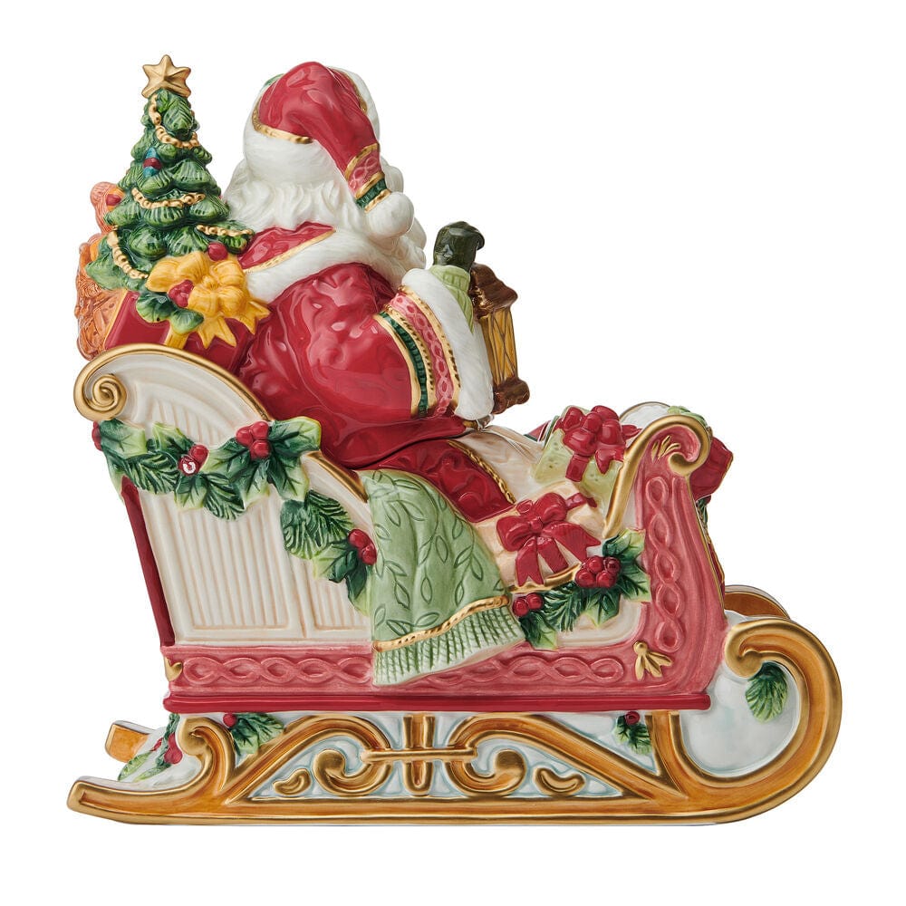 Crimson Holiday Cookie Jar, 10 IN